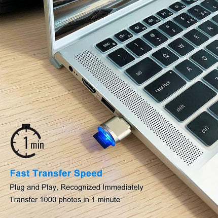 USB C to SD/TF Card Reader, Micro SD Memory Card Reader Adapter