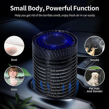 Car Air Purifier for Smoke, Mini Travel Quiet Personal Air Cleaner