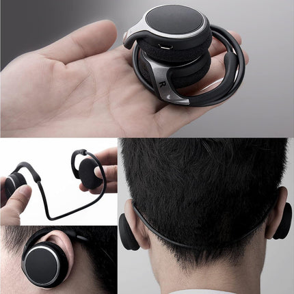 Bluetooth Headphones - Wrap Around Head - Foldable Sports Wireless Headset with Mic