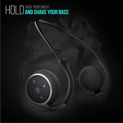 Bluetooth Headphones - Wrap Around Head - Foldable Sports Wireless Headset with Mic