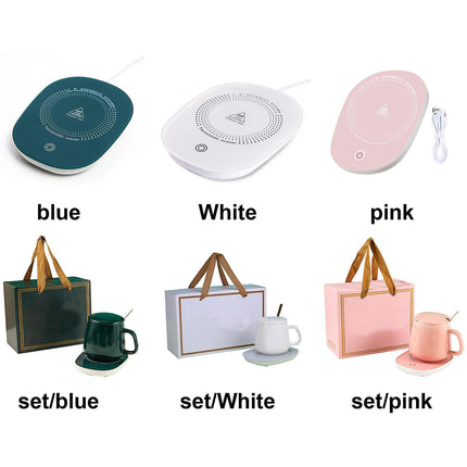 Coffee Mug Warmer Set with Mug for Desk or Home, Gift Option
