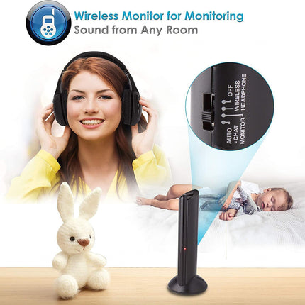 Stereo Wireless Over-Ear Headphones High Fidelity Headset