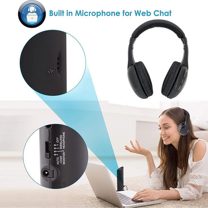 Stereo Wireless Over-Ear Headphones High Fidelity Headset
