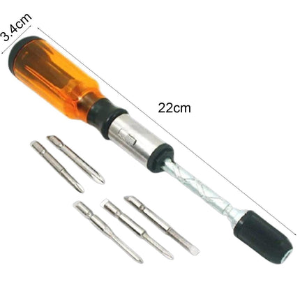 1 Set Screwdrivers Demountable High Precision Metal Hand Pressing Nut Drivers Hand Tools-Yellow