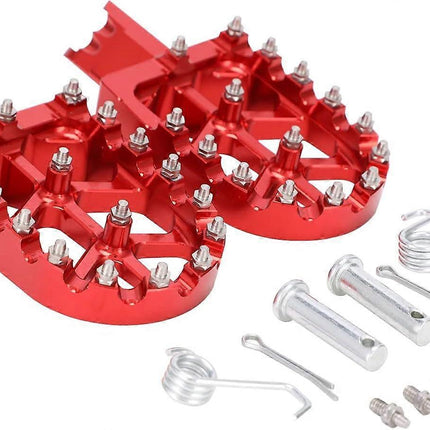 Red Motorcycle Foot Rests for Dirt Bike