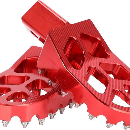 Red Motorcycle Foot Rests for Dirt Bike