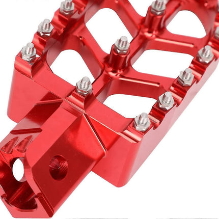 Red Motorcycle Foot Rests for Dirt Bike