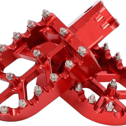 Red Motorcycle Foot Rests for Dirt Bike