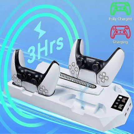 Bracket with Cooling & Dual Controller Charging Station for Gaming Fan Speed