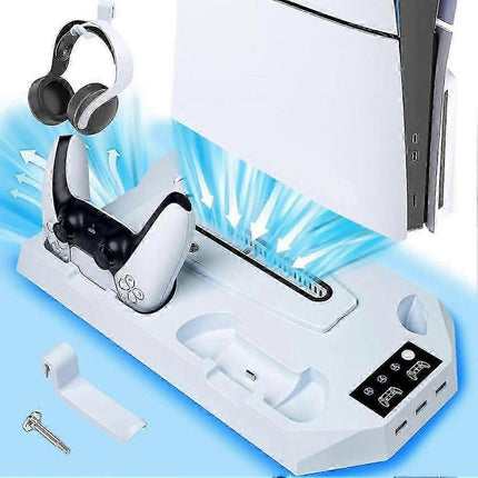 Bracket with Cooling & Dual Controller Charging Station for Gaming Fan Speed