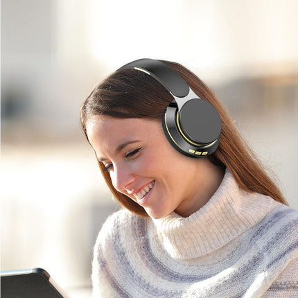 Wireless Headphones - Foldable Stereo - Bluetooth Over Ear Headset with Mic for Sports