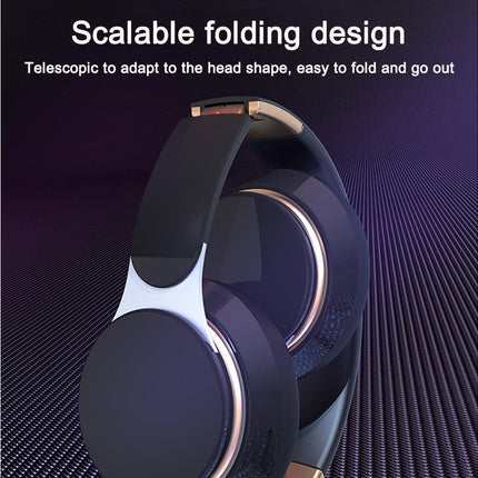 Wireless Headphones - Foldable Stereo - Bluetooth Over Ear Headset with Mic for Sports