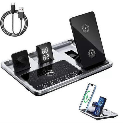 Zureze 4-in-1 Clock Wireless Charger Stand