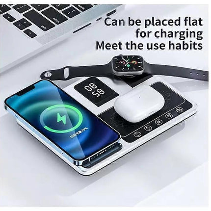 Zureze 4-in-1 Clock Wireless Charger Stand