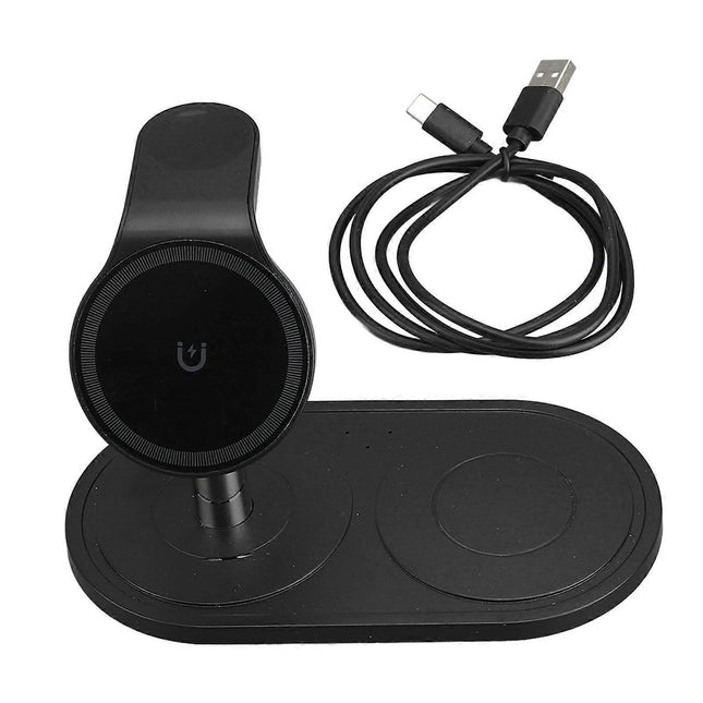 3-in-1 Charging Station for Phone Watch & Earbuds Black – product detail