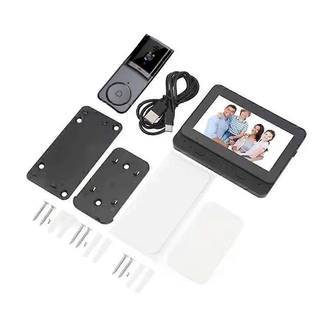 2.4G Wireless Video Doorbell with Smartphone Intercom 256GB V1263-JX-5026