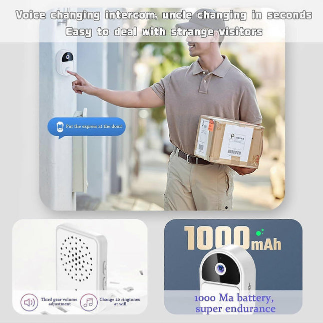 Smart Video Doorbell with Chime HD Night Vision Anti-Theft – product detail
