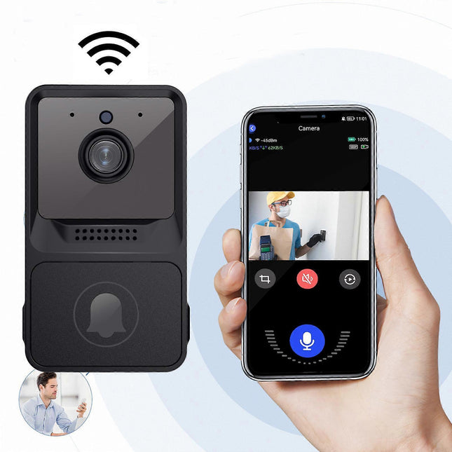 Wireless Doorbell Camera WiFi Video Doorbell with Two-Way Audio V1263-JX-5032