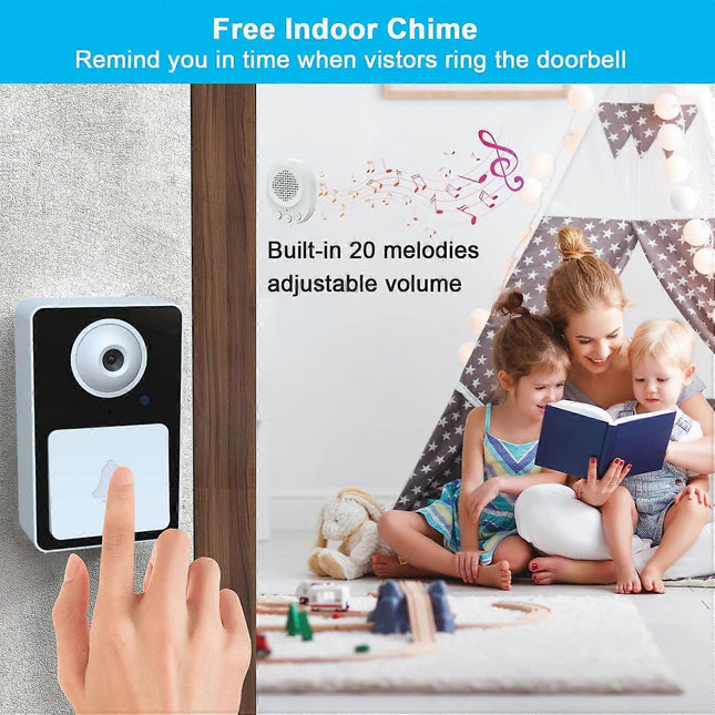 Wireless Video Doorbell Camera with Chime Rechargeable Cordless Smart Doorbell – product detail