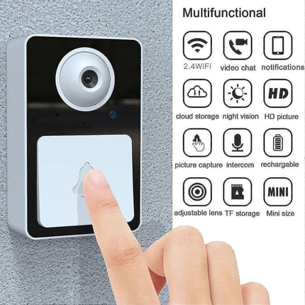 Rechargeable Wireless Video Doorbell Camera, Real-Time View, Cordless