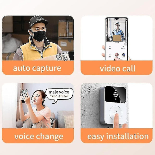 Smart Ring Video Doorbell Wireless HD Night Vision Home Intercom – product detail