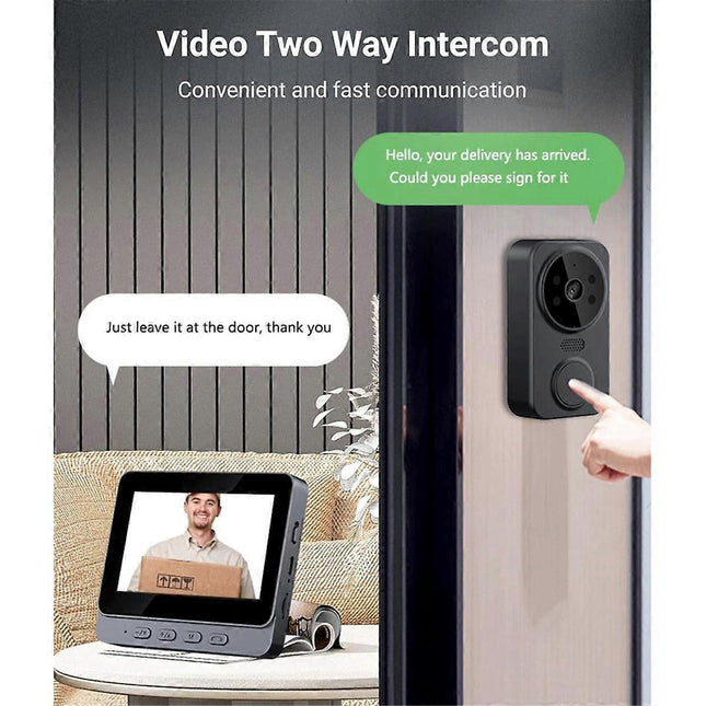 1080P Video Doorbell Night Vision USB-C 2.4GHz WiFi 2-Way Audio 256GB – product detail