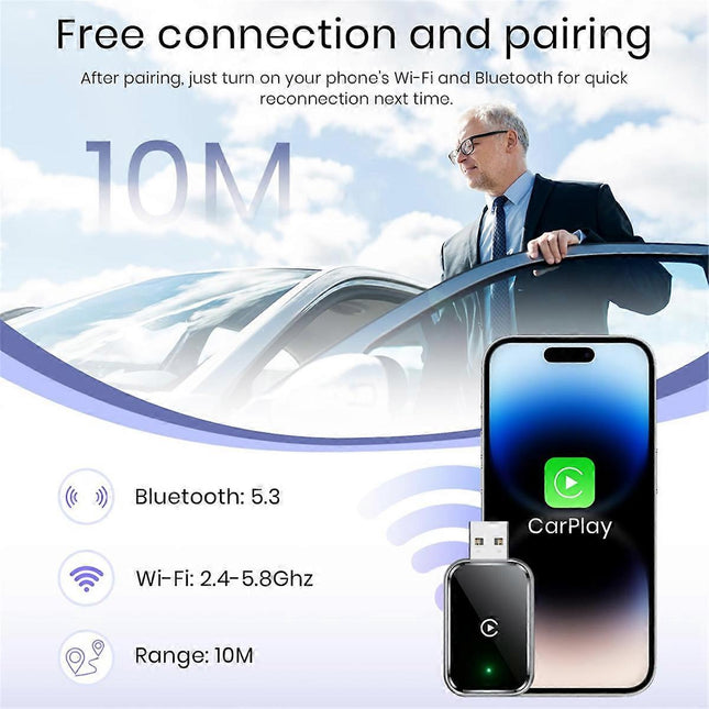 Wireless CarPlay Adapter Wired to Wireless CarPlay Converter with USB Cable – product detail