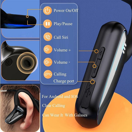 Sports Wireless Headphones - Waterproof - Bluetooth Earbuds for Running/Gym/Cycling