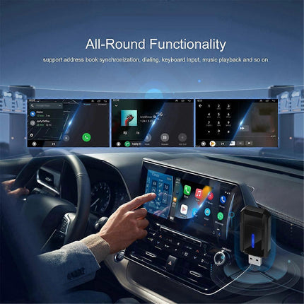 2-in-1 Wireless CarPlay & Android Auto Adapter, Plug & Play Dongle