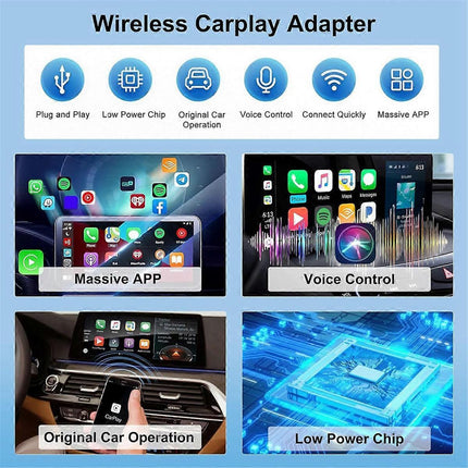 Wireless CarPlay Adapter, Convert Wired CarPlay to Wireless Dongle