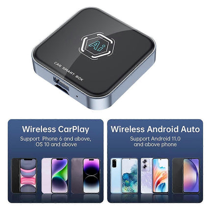Smart Car AI Box Android 13.0, 2+32GB Wired to Wireless CarPlay Adapter