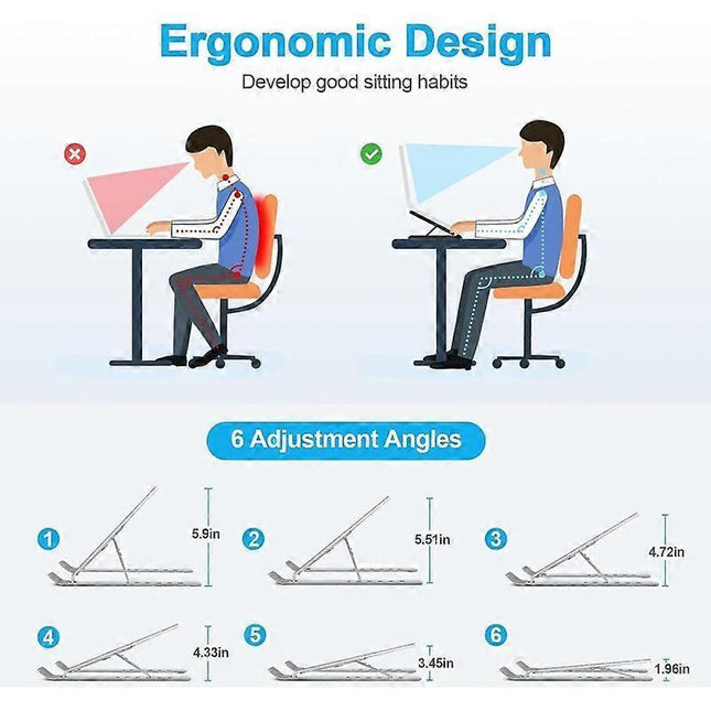 Adjustable Aluminum Laptop Stand Portable Desk Holder – product detail