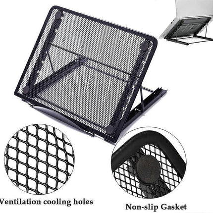 Foldable Aluminum Laptop Stand, Adjustable Ventilated Stand for Laptop/Tablet/Phone