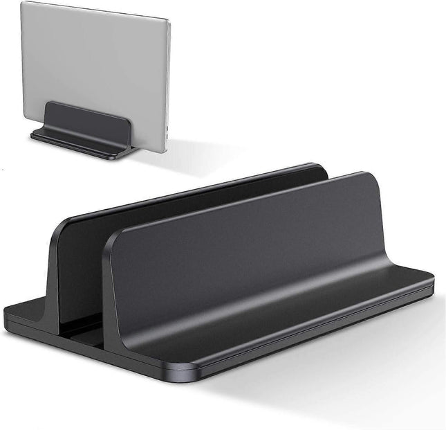 Vertical Aluminum Laptop Stand Adjustable Desk Holder Black V1263-JX-5156