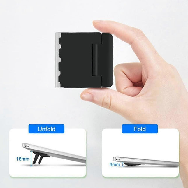 Set of 2 Mini Black Laptop Stands Invisible Foldable Lightweight Holder for Laptop/Tablet – product detail