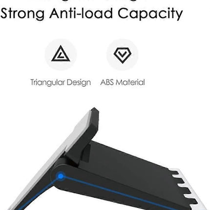 Set of 2 Mini Black Laptop Stands, Invisible Foldable Lightweight Holder for Laptop/Tablet