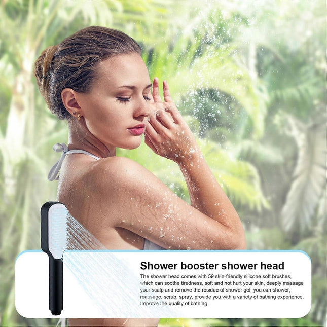 Pressure Handheld Rain Shower Head Adjustable Black Shower – product detail