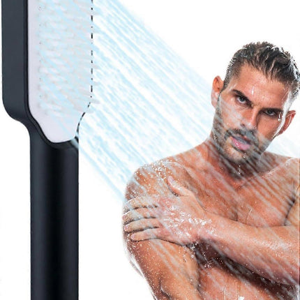 Pressure Handheld Rain Shower Head, Adjustable Black Shower