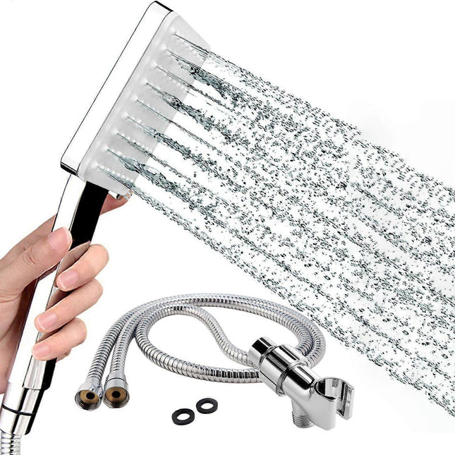 Rain Shower Head with Handheld 6 Jet Types High Pressure Water Saving V1263-JX-5184