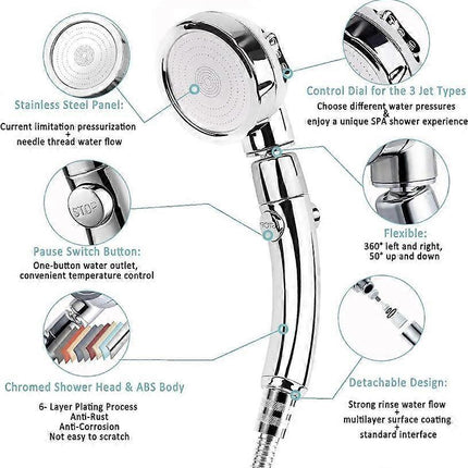 Pressurized Shower Head, Household Water  Compatible