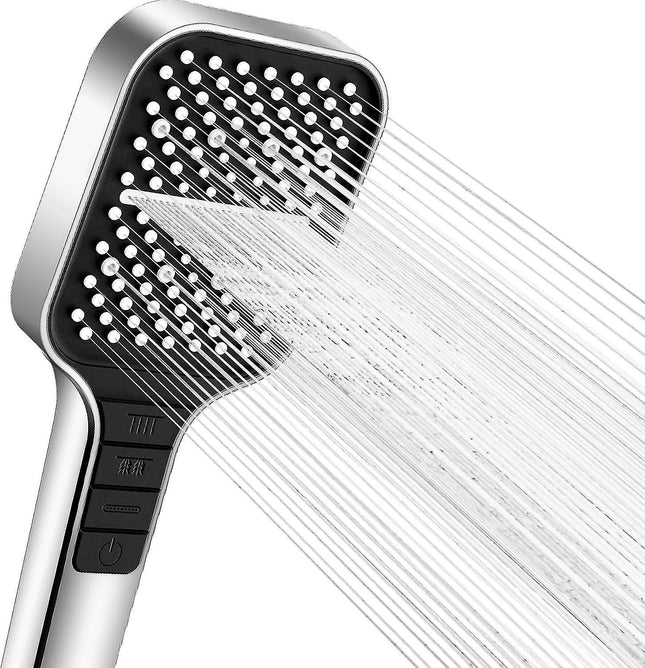 Square Handheld Shower Head 7 Spray Modes Adjustable Universal V1263-JX-5193