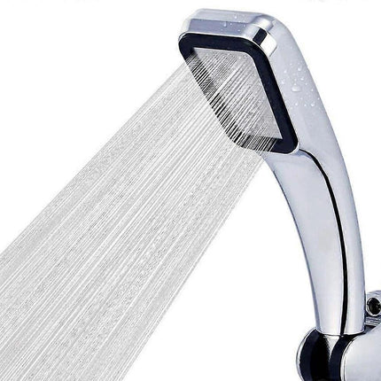 300-Hole Square Pressurized Handheld Shower Head, Water Saving