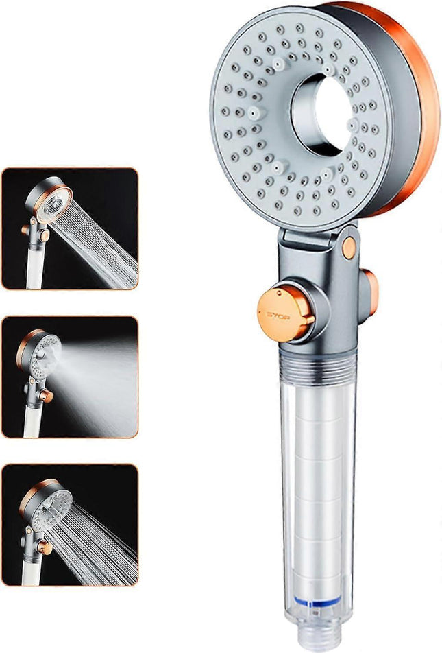 Water Saving Anti-Limescale Shower Head with Filter 3 Modes SPA V1263-JX-5204