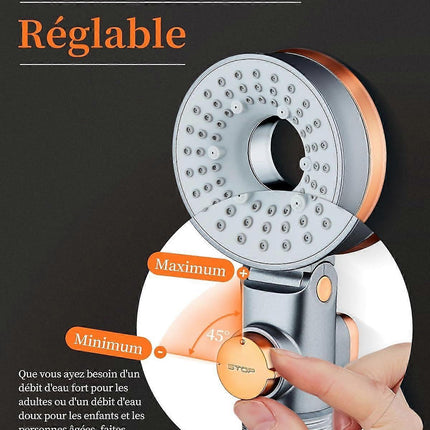 Water Saving Anti-Limescale Shower Head with Filter, 3 Modes SPA