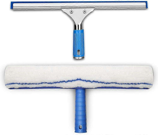 Window Cleaning Kit Squeegee with Microfiber Cloth & Rubber Lip V1263-JX-5228