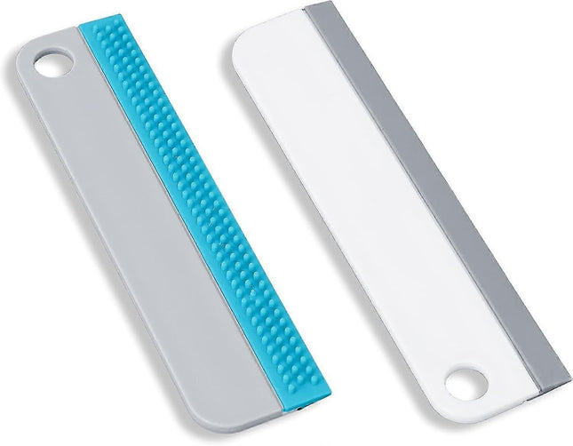 2x Window & Shower Squeegees Silicone Glass Wiper Set for Mirrors V1263-JX-5229