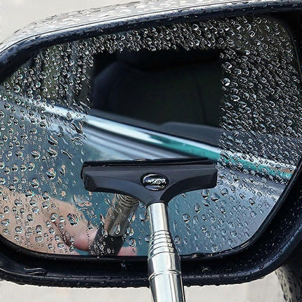 Telescopic Rearview Mirror Squeegee, Retractable Window Cleaner