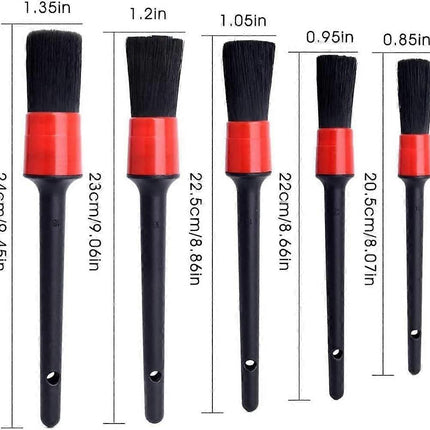 5pcs Car Detailing Cleaning Brush Set for Interior & Exterior