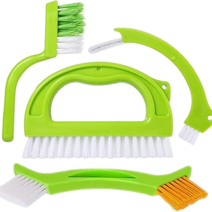 4pcs Household Cleaning Brush Set for Bathroom & Window Groove