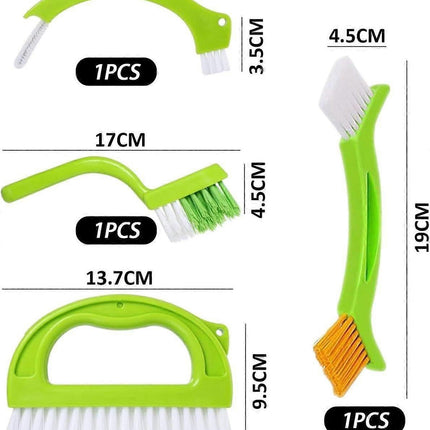 4pcs Household Cleaning Brush Set for Bathroom & Window Groove